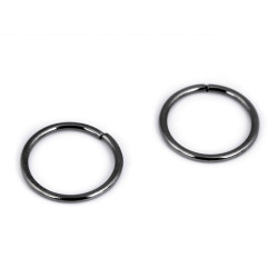 Inel metalic, ø12 mm - Nichel negru (100 Grame)