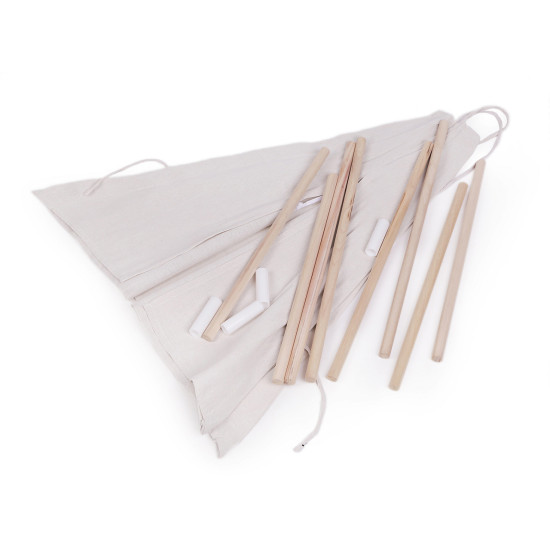 Cort copii teepee 80x80x95 cm - Alb (1 Bucată)