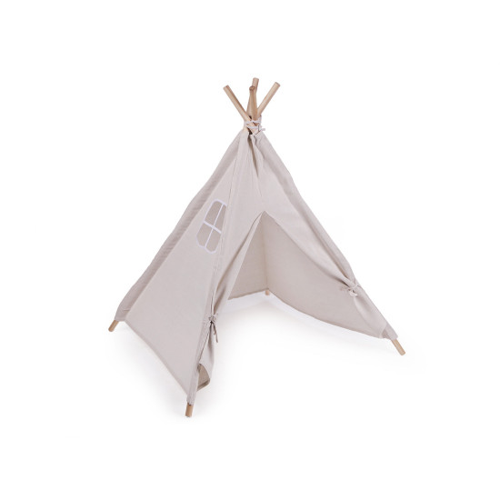 Cort copii teepee 80x80x95 cm - Alb (1 Bucată)