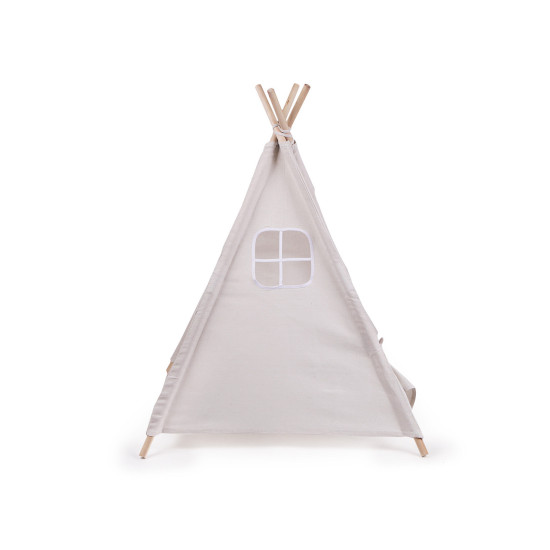 Cort copii teepee 80x80x95 cm - Alb (1 Bucată)
