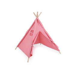 Cort copii teepee 80x80x95 cm - Roz mediu (1 Bucată)