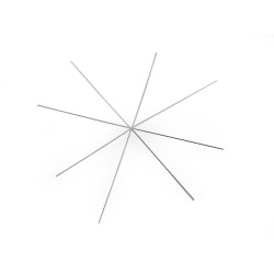 Stea / fulg de nea de crăciun ø9 cm - Platinum (10 Bucăți)