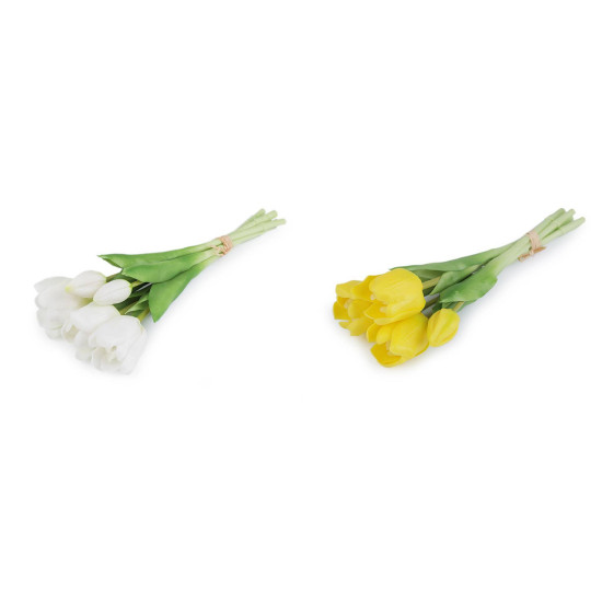 Buchet de lalele artificiale - Alb (1 Buchet) Buchet de lalele artificiale - Alb (1 Buchet)