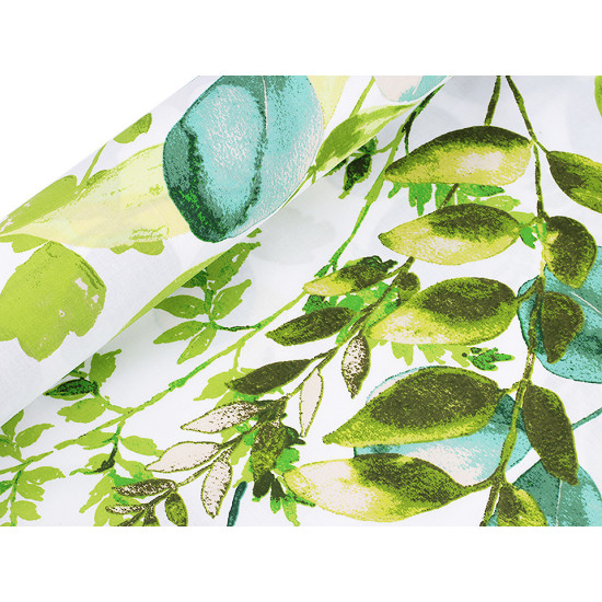 Bumbac imprimat - Verde (10 Metri)