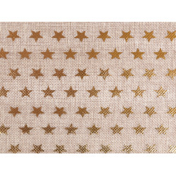 Țesătură imitație iută lățime 48 cm - Ecru natural (1 Metru)