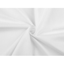 Țesătură de bumbac / pânză cu amestec de poliester, lățime 220 cm - Alb (1 Metru)