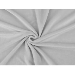 Material de pluș ealstic baby - Gri deschis (1 Metru)