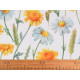 Tesatura decorativa loneta flori - Alb natural (10 Metri) Tesatura decorativa loneta flori - Alb natural (10 Metri)