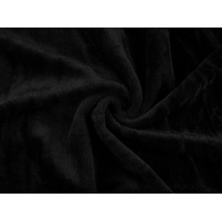 Blană sintetică decorativă ursuleț - Negru (1 Metru)