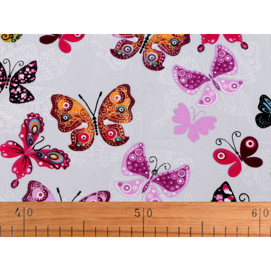 Țesătură de bumbac / pânză fluture - Gri foarte deschis (10 Metri) Țesătură de bumbac / pânză fluture - Gri foarte deschis (10 Metri)