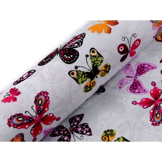 Țesătură de bumbac / pânză fluture - Gri foarte deschis (10 Metri) Țesătură de bumbac / pânză fluture - Gri foarte deschis (10 Metri)