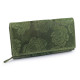 Portofel de dama din piele cu flori - Verde sapin (3 Bucăți) Portofel de dama din piele cu flori - Verde sapin (3 Bucăți)