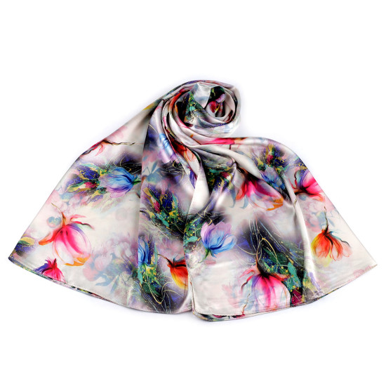 Esarfă satin / 70x165 cm - Multicolor (1 Bucată) Esarfă satin / 70x165 cm - Multicolor (1 Bucată)