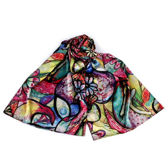 Esarfă satin / 70x165 cm - Multicolor (1 Bucată) Esarfă satin / 70x165 cm - Multicolor (1 Bucată)