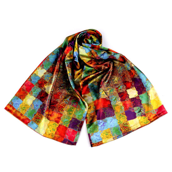 Esarfă satin / 70x165 cm - Multicolor (1 Bucată) Esarfă satin / 70x165 cm - Multicolor (1 Bucată)