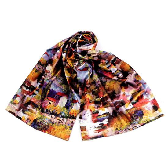 Esarfă satin / 70x165 cm - Multicolor (1 Bucată) Esarfă satin / 70x165 cm - Multicolor (1 Bucată)