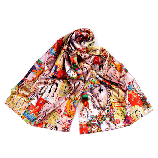 Esarfă satin / 70x165 cm - Multicolor (1 Bucată) Esarfă satin / 70x165 cm - Multicolor (1 Bucată)