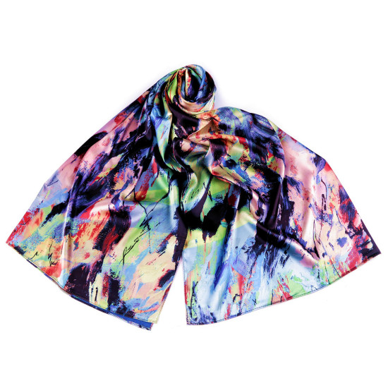 Esarfă satin / 70x165 cm - Multicolor (1 Bucată) Esarfă satin / 70x165 cm - Multicolor (1 Bucată)