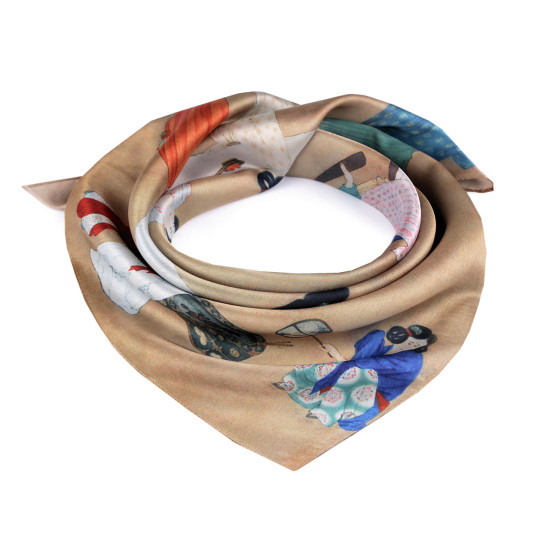 Eșarfă din satin 55x55 cm - Roșu (3 Bucăți) Eșarfă din satin 55x55 cm - Roșu (3 Bucăți)
