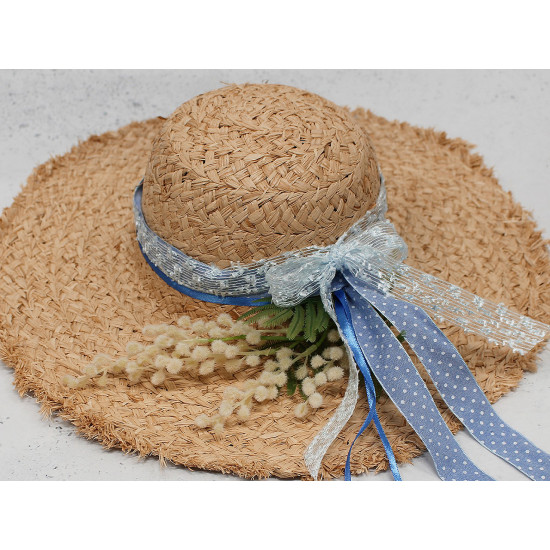 Pălărie de vară pentru femei decorabilă - Natur (1 Bucată) Pălărie de vară pentru femei decorabilă - Natur (1 Bucată)