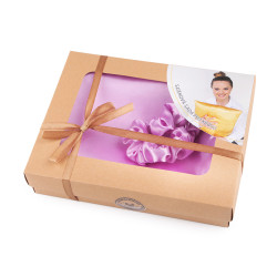 Set de dormit, fata de perna din satin si elastic de par - Mov liliachiu (1 Bucată)