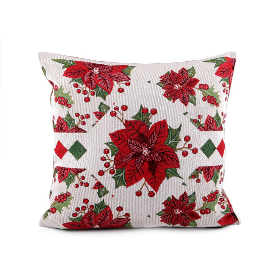 Față de pernă cu gobelin de crăciun 46x46 cm - Ecru (3 Bucăți) Față de pernă cu gobelin de crăciun 46x46 cm - Ecru (3 Bucăți)