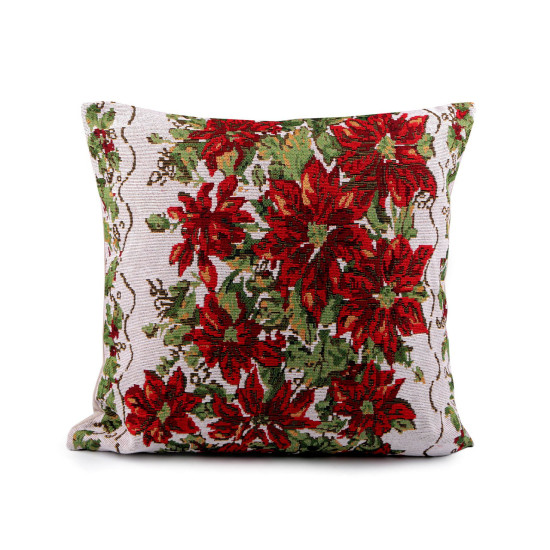 Față de pernă cu gobelin de crăciun 46x46 cm - Ecru (3 Bucăți) Față de pernă cu gobelin de crăciun 46x46 cm - Ecru (3 Bucăți)