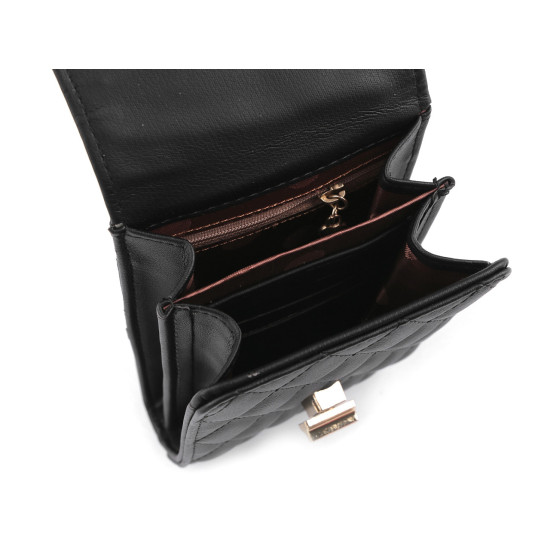 Portofel cu buzunar pentru telefon mobil crossbody 11x17 cm - Negru (1 Bucată) Portofel cu buzunar pentru telefon mobil crossbody 11x17 cm - Negru (1 Bucată)