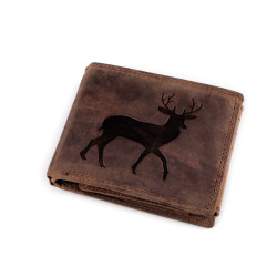 Portofel barbatesc piele 9,5x12 cm - Maro (1 Bucată)