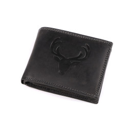 Portofel barbatesc piele 9,5x12 cm - Negru (1 Bucată)