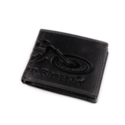 Portofel barbatesc piele 9,5x12 cm - Negru (1 Bucată)