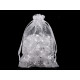 Saculet cadouri organza 10x15 cm - Alb (10 Bucăți)
