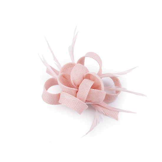 Brosa / ornament de par floare cu pene - Roz pudrat (1 Bucată) Brosa / ornament de par floare cu pene - Roz pudrat (1 Bucată)