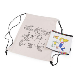 Sac din bumbac copii 27x35 cm - Ecru deschis (1 Bucată)