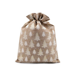 Saculet cadouri imitatie iuta 30x40 cm - Ecru natural (1 Bucată)