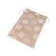 Saculet cadou imprimeu fulgi de nea 20x30 cm - Auriu (3 Bucăți) Saculet cadou imprimeu fulgi de nea 20x30 cm - Auriu (3 Bucăți)