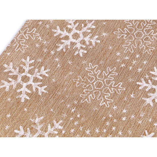 Saculet cadou imprimeu fulgi de nea 20x30 cm - Auriu (3 Bucăți) Saculet cadou imprimeu fulgi de nea 20x30 cm - Auriu (3 Bucăți)
