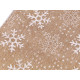 Saculet cadou imprimeu fulgi de nea 20x30 cm - Auriu (3 Bucăți) Saculet cadou imprimeu fulgi de nea 20x30 cm - Auriu (3 Bucăți)