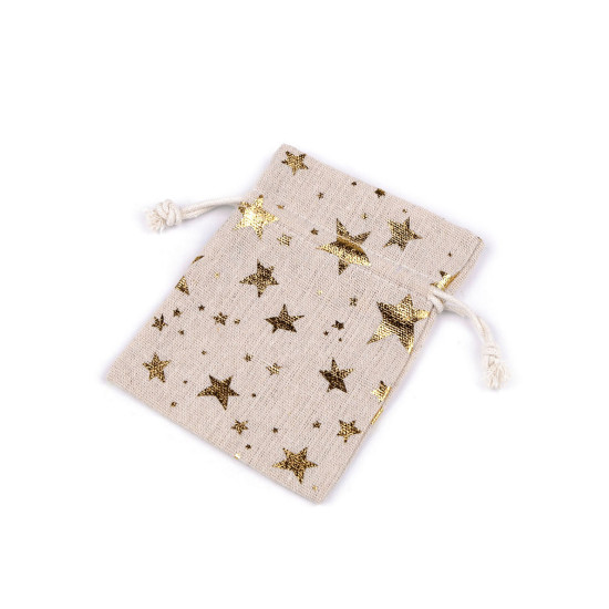 Saculet de in cadou 10x13 cm in - Ecru (50 Bucăți) Saculet de in cadou 10x13 cm in - Ecru (50 Bucăți)
