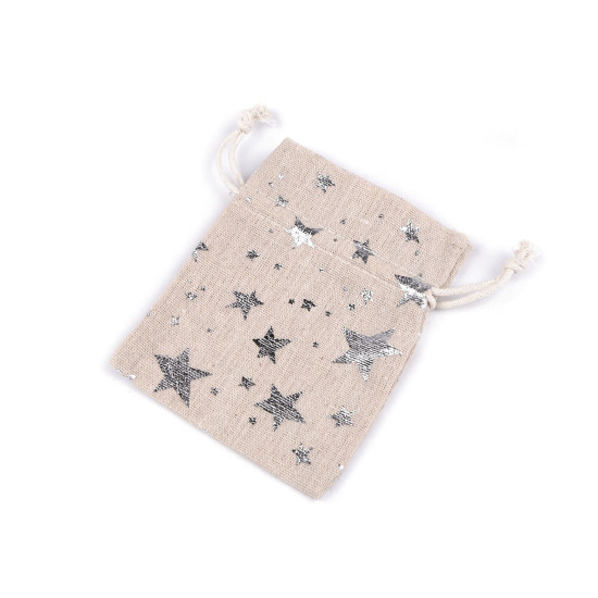 Saculet de in cadou 10x13 cm in - Ecru (50 Bucăți) Saculet de in cadou 10x13 cm in - Ecru (50 Bucăți)