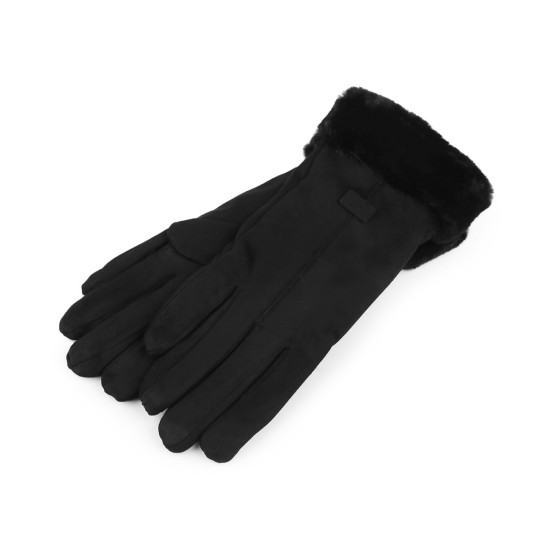 Mănuși de damă cu blană, tactile - Gri neutral (1 Pereche) Mănuși de damă cu blană, tactile - Gri neutral (1 Pereche)
