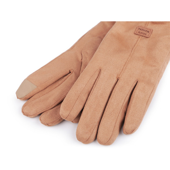 Mănuși de damă cu blană, tactile - Gri neutral (1 Pereche) Mănuși de damă cu blană, tactile - Gri neutral (1 Pereche)