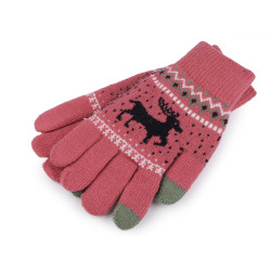 Mănuși tricotate, unisex - Roz (1 Pereche)