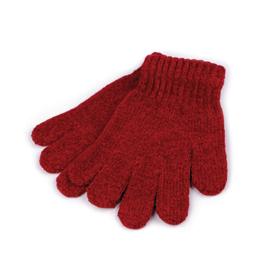 Mănuși chenille pentru copii - Albastru închis (1 Pereche)