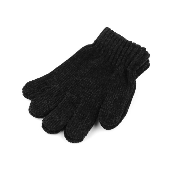 Mănuși chenille pentru copii - Albastru închis (1 Pereche)