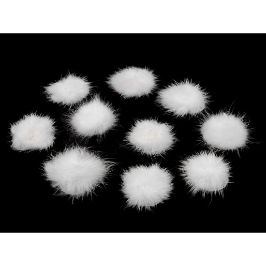 Aplicatie pompon din blană ø3 cm - Gri neutral (100 Bucăți) Aplicatie pompon din blană ø3 cm - Gri neutral (100 Bucăți)