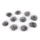 Aplicatie pompon din blană ø3 cm - Gri neutral (100 Bucăți) Aplicatie pompon din blană ø3 cm - Gri neutral (100 Bucăți)