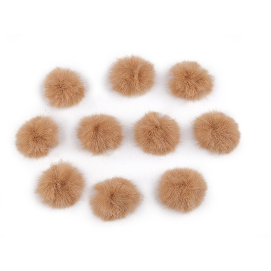 Aplicatie pompon din blană ø3 cm - Gri neutral (100 Bucăți) Aplicatie pompon din blană ø3 cm - Gri neutral (100 Bucăți)