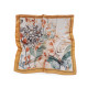 Batic / eșarfă din satin flori si fluture 70x70 cm - Maro bronz (2 Bucăți) Batic / eșarfă din satin flori si fluture 70x70 cm - Maro bronz (2 Bucăți)