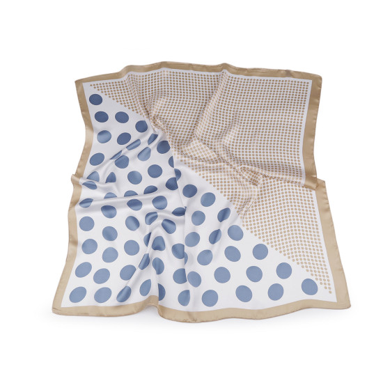 Batic din satin buline 70x70 cm - Bej (3 Bucăți) Batic din satin buline 70x70 cm - Bej (3 Bucăți)